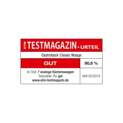 GASTROBACK Küchenwaage*Classic Waage 2 kg