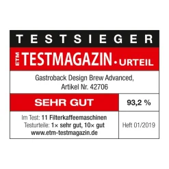 GASTROBACK Filterkaffeemaschinen*Design Brew Advanced