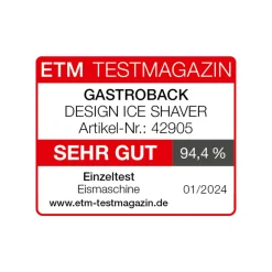GASTROBACK Eismaschine & Ice Shaver*Design Ice Shaver Slushy & Ice Cream