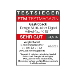 GASTROBACK Entsafter & Slow Juicer*Design Multi Juicer Digital