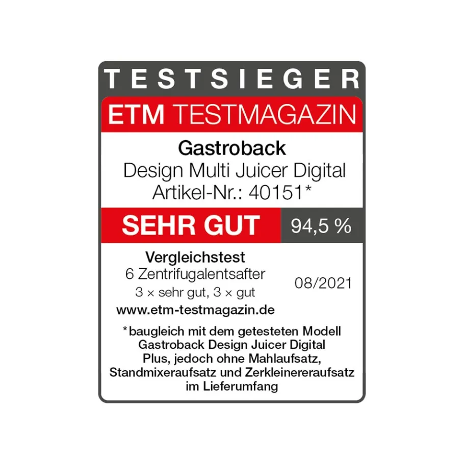 GASTROBACK Entsafter & Slow Juicer*Design Multi Juicer Digital