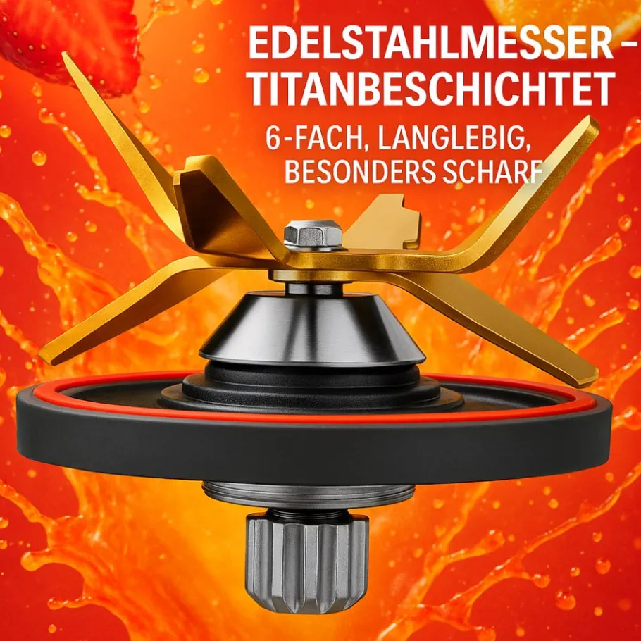 GASTROBACK Mixer, Standmixer, Hochleistungsmixer & Smoothie To Go Mixer*Design Multi-Power Standmixer Mix & Soup 2.000 W
