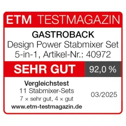 GASTROBACK Stabmixer & Akku-Stabmixer*Design Power Stabmixer Set 5-in-1