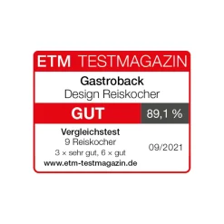 GASTROBACK Reiskocher & Multikocher*Design Reiskocher