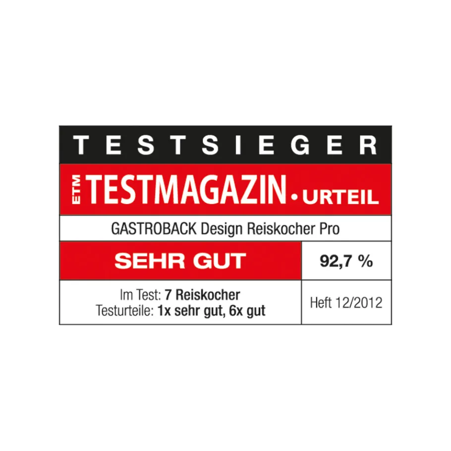 GASTROBACK Reiskocher & Multikocher*Design Reiskocher Pro