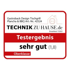 GASTROBACK Kontakt-, Elektro- & Tischgrill*Design Tischgrill Plancha & BBQ