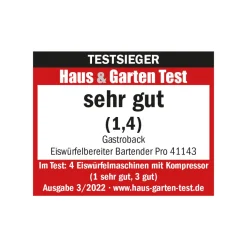 GASTROBACK Eiswürfelmaschine & Ice-Crusher*Eiswürfelbereiter Bartender Pro