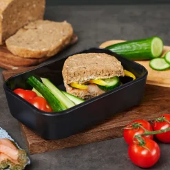 GASTROBACK Home*Lunchbox schwarz, mit Bambusdeckel