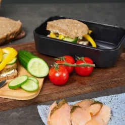 GASTROBACK Home*Lunchbox schwarz, mit Bambusdeckel