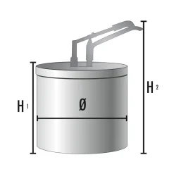 GASTROBACK Dosierspender Mit Druckknopfbedienung*GKC-R-BKA-200 Druckknopfsp. mit Edelstahldeckel