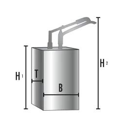 GASTROBACK Dosierspender Mit Hebelbedienung*Hebeldosiersp. f. 1/3 GN-Behälter, EDU-GN-1/3
