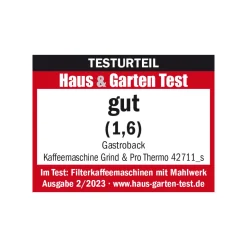GASTROBACK Filterkaffeemaschinen*Kaffeemaschine Grind & Brew Pro Thermo
