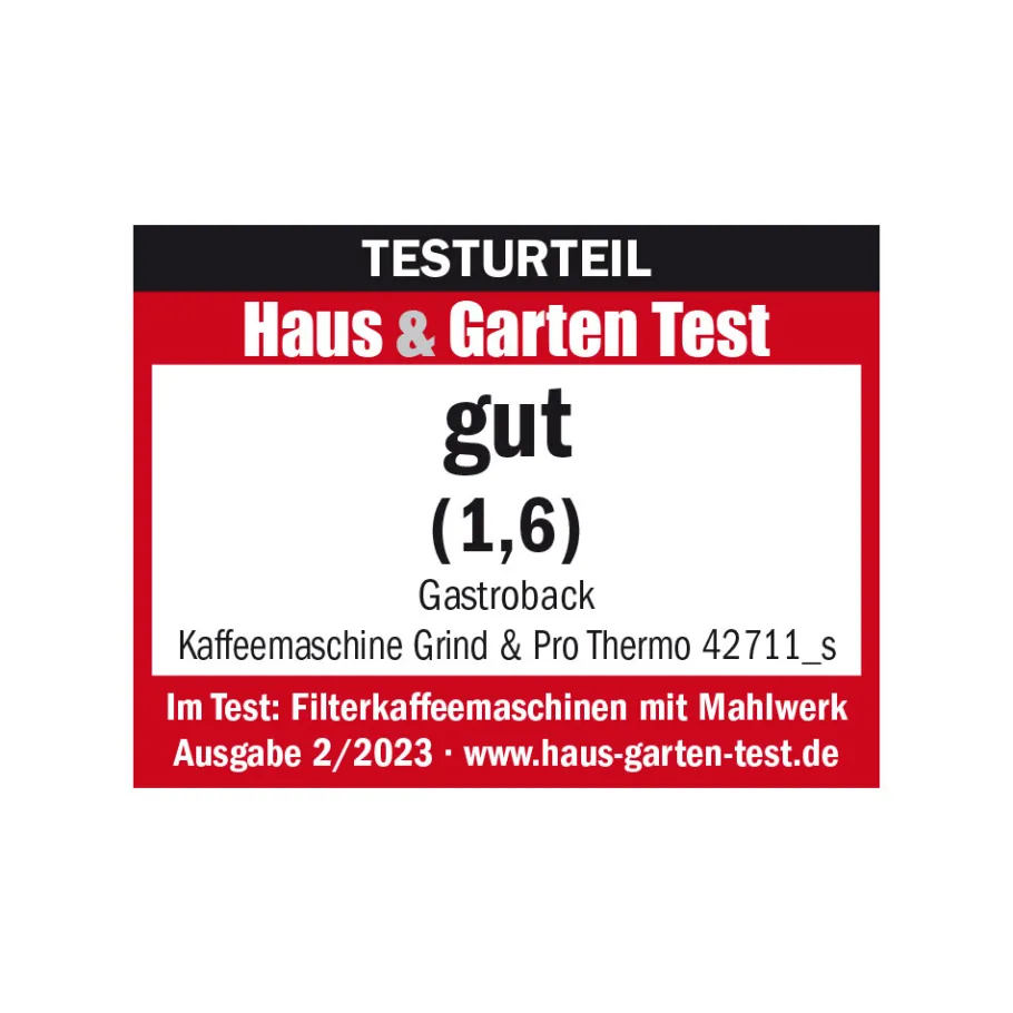 GASTROBACK Filterkaffeemaschinen*Kaffeemaschine Grind & Brew Pro Thermo
