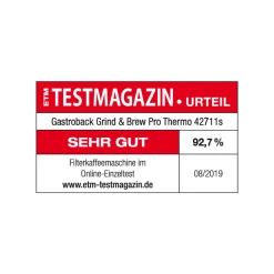 GASTROBACK Filterkaffeemaschinen*Kaffeemaschine Grind & Brew Pro Thermo