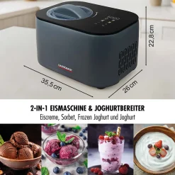 GASTROBACK Eismaschine & Ice Shaver*Mini Gelateria 2-in-1 Kompressor-Eismaschine 1 l